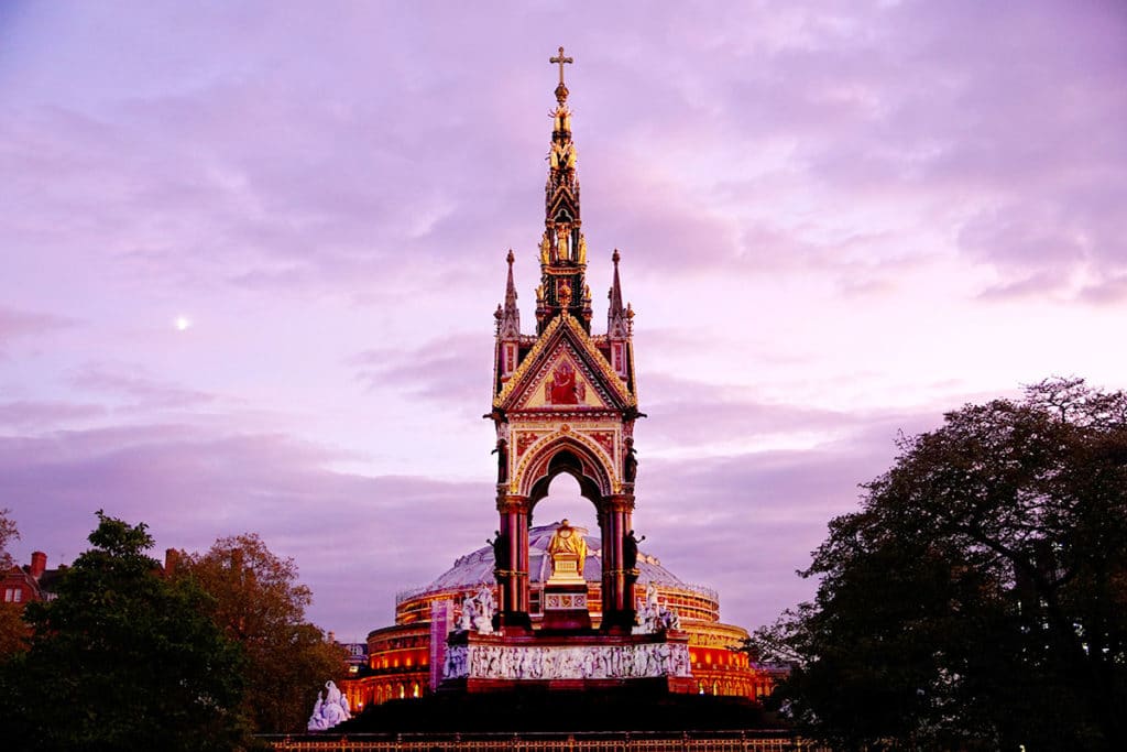 L'Albert Memorial au crépuscule