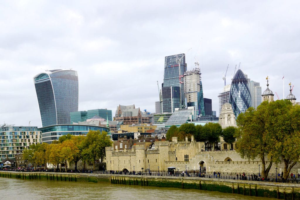 Vue sur la City de Londres