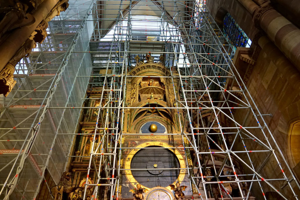 Horloge astronomique de Strasbourg en travaux