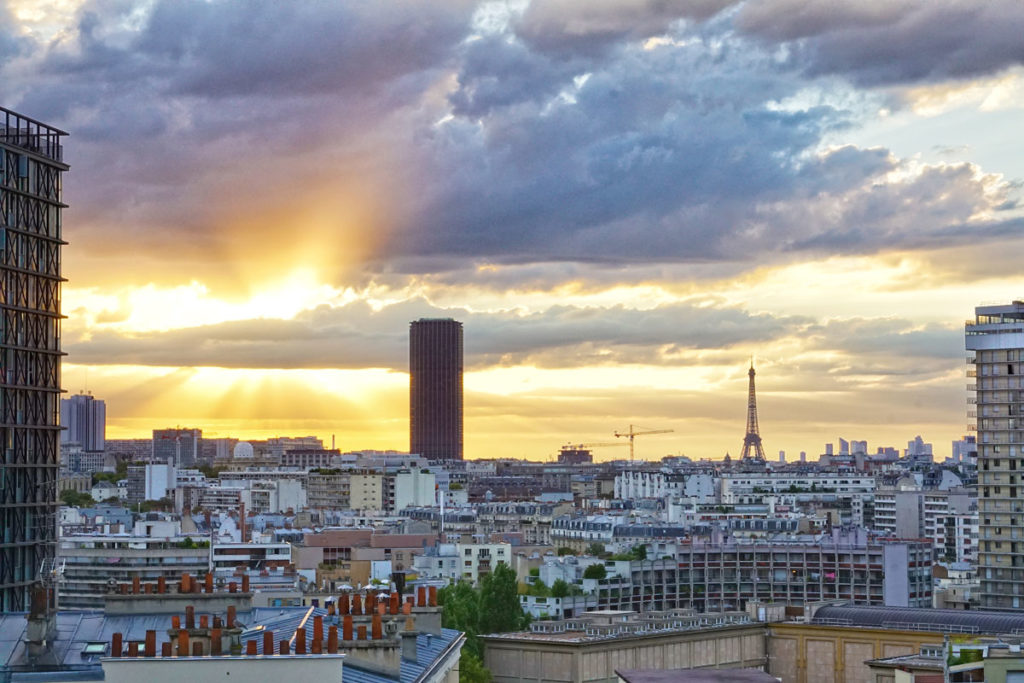 Coucher de soleil sur la Tour Eiffel