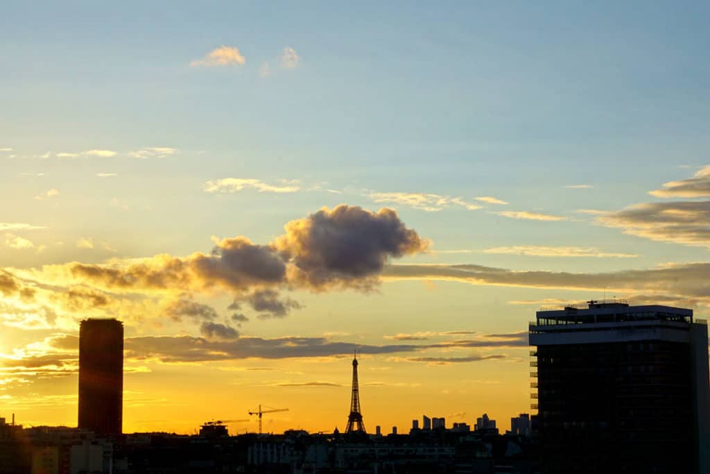 Coucher de soleil sur la Tour Eiffel