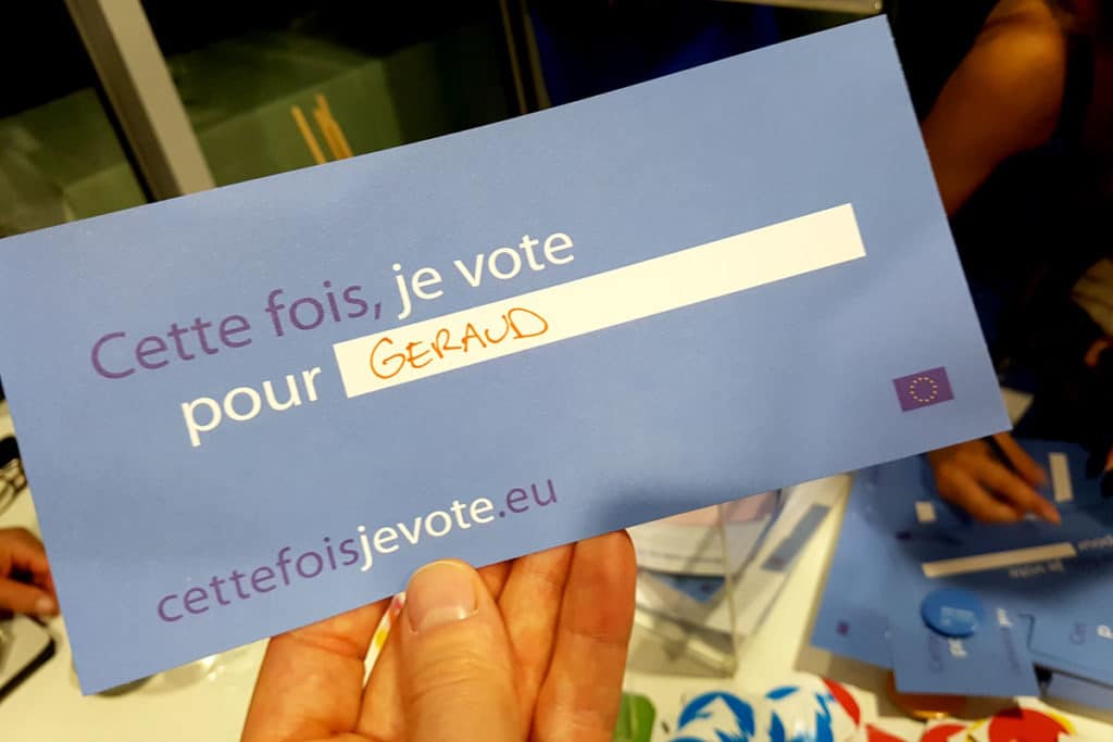 Je vote pour Géraud