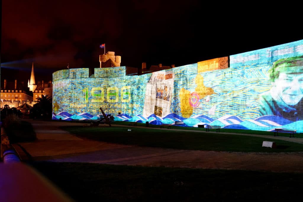 Son et lumière pour la Route du Rhum sur les remparts de Saint-Malo