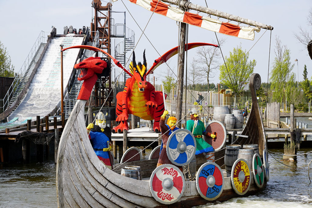 Bateau viking en Lego à Legoland Billund