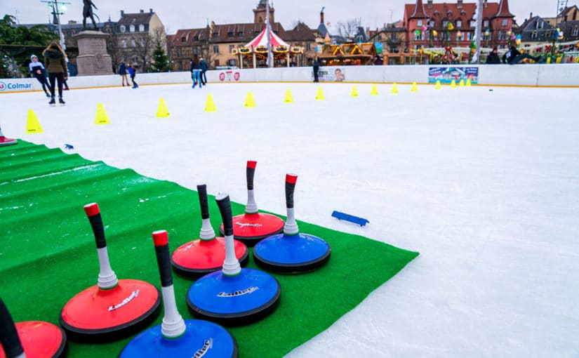 Eisstock sur la patinoire de Colmar