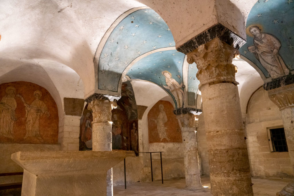 Peintures du XVe siècle dans la crypte de la cathédrale de Bayeux