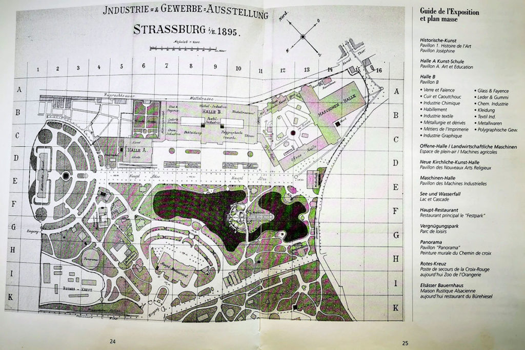 Plan de la grande exposition à l'Orangerie en 1895