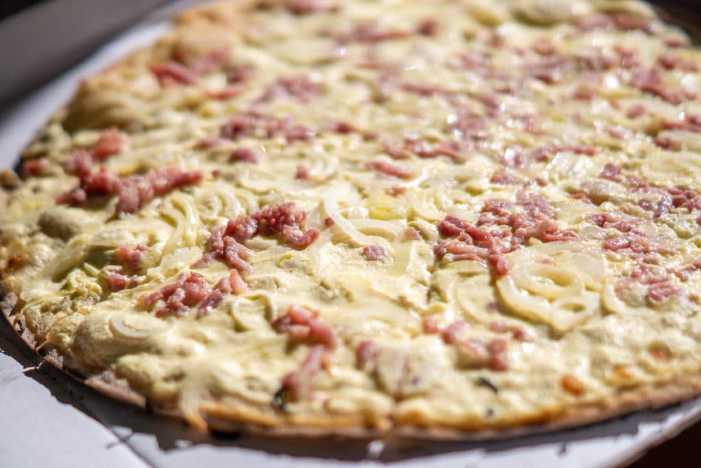 Tarte flambée sans gluten Mzelle Sans Gene