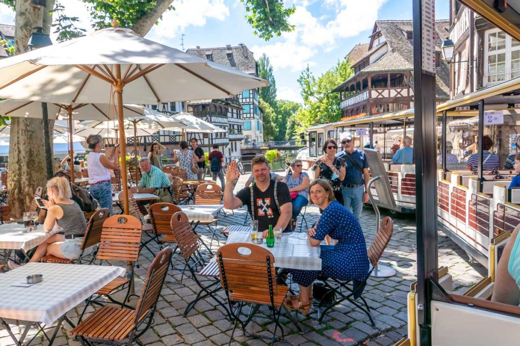 Promenade en petit train à Strasbourg