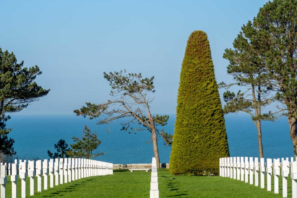 Cimetière américain de Colleville sur Mer en Normandie