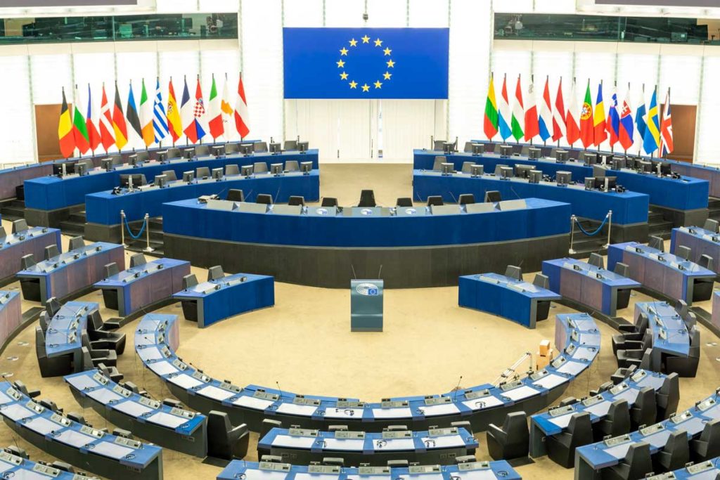 Hémicycle du parlement européen de Strasbourg