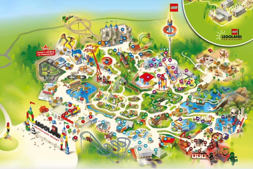 Plan du parc Legoland Allemagne
