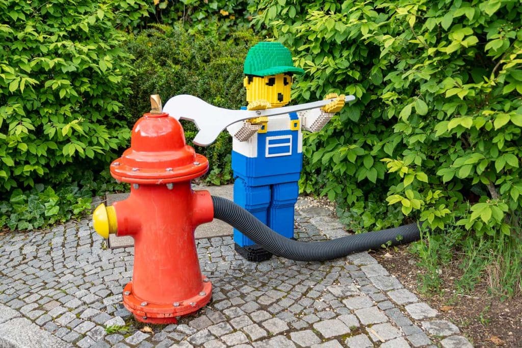 Plombier en Lego à Legoland Allemagne