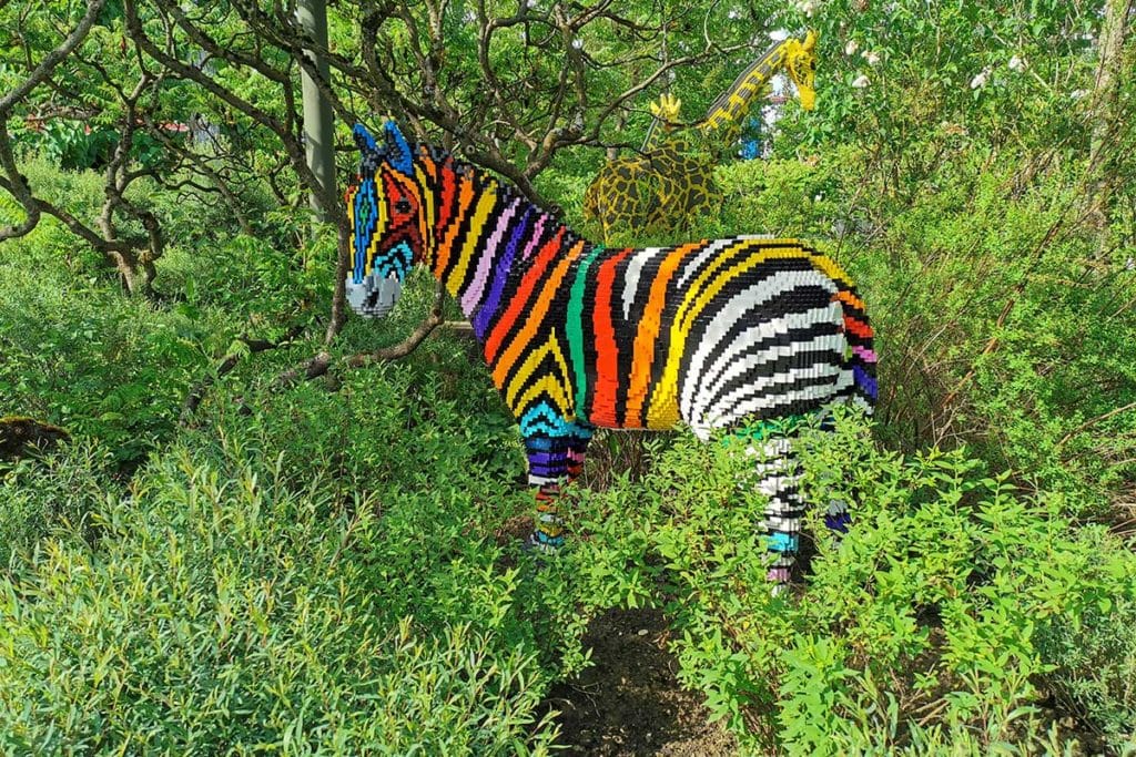 Zebre multicolor en Lego