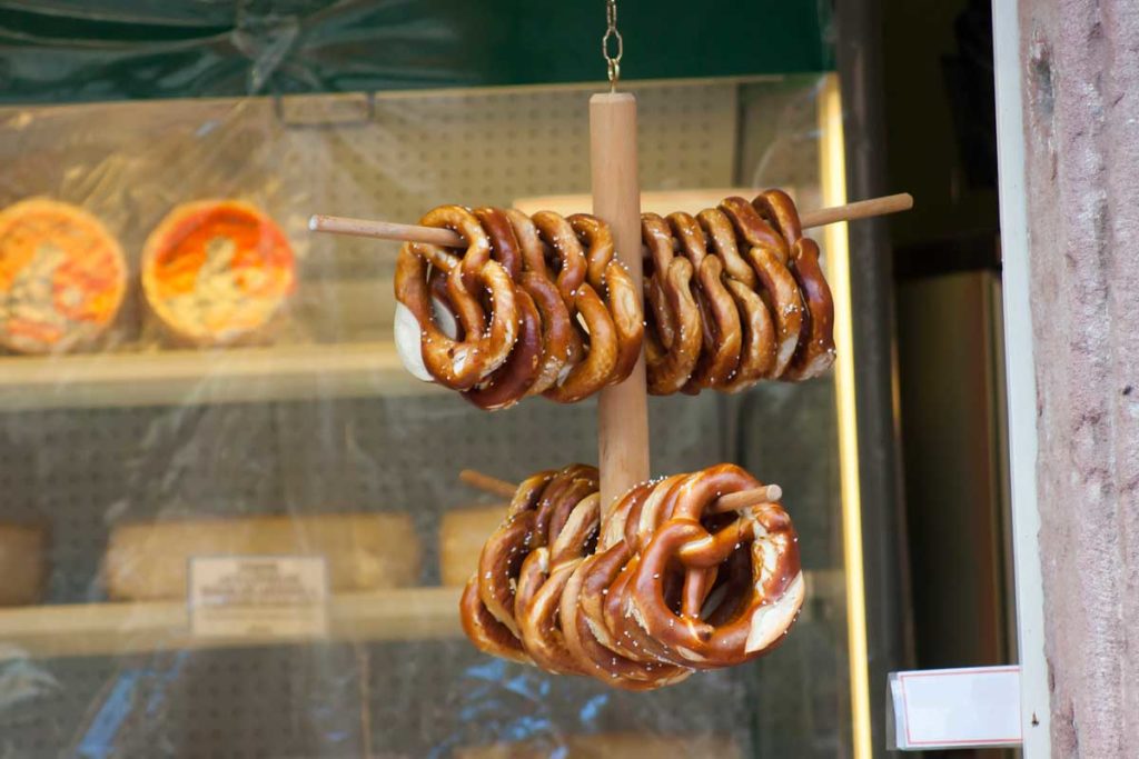 Bretzel dans une boulangerie de Strasbourg