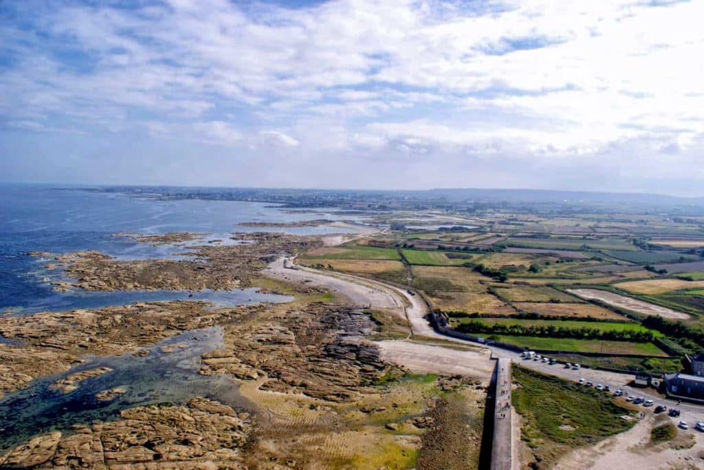 Vue sur Saint-Vaast et Barfleur depuis le phare de Gatteville