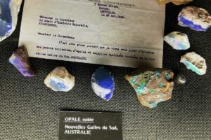 Opales nobles d'Australie au Musée de Minéralogie de Strasbourg