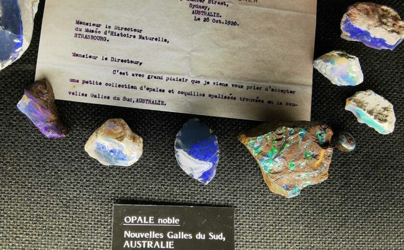 Opales nobles d'Australie au Musée de Minéralogie de Strasbourg