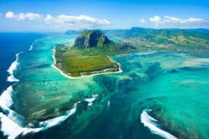 Vue aérienne de l'Île Maurice